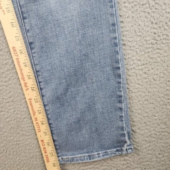 Levis 505 Jeans Womens 8 Straight Leg Blue Mid Rise Stretch Denim Pants - Picture 3 of 8